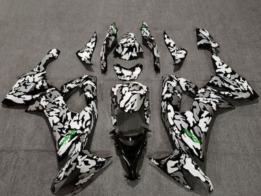 Online Camouflage Verde Calcomanías Carenado Moto Kawasaki ZX10R 2008-2010