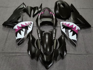 Online Negro Mate Rosa Tiburón Carenado Moto Kawasaki ZX10R 2004-2005