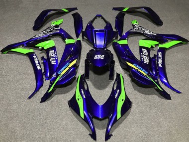 Online Azul Profundo Verde Trick Star EVA Racing Carenado Moto Kawasaki ZX10R 2016-2020