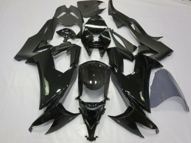 Online Negro Brillante Negro Mate Carenado Moto Kawasaki ZX10R 2008-2010