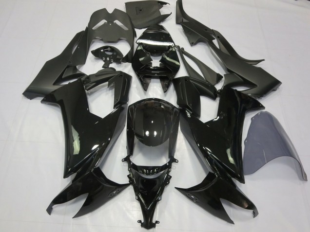 Online Negro Brillante Negro Mate Carenado Moto Kawasaki ZX10R 2008-2010