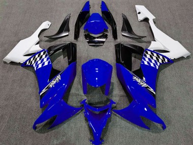 Online Blanco Azul Negro Carenado Moto Kawasaki ZX10R 2008-2010