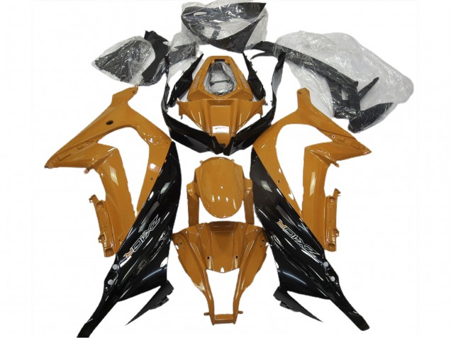 Online Naranja Oscuro Negro Brillante Carenado Moto Kawasaki ZX10R 2011-2015