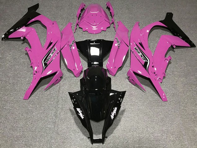 Online Rosa Negro Brillante Carenado Moto Kawasaki ZX10R 2011-2015
