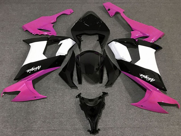 Online Rosa Brillante Negro Blanco Carenado Moto Kawasaki ZX10R 2008-2010