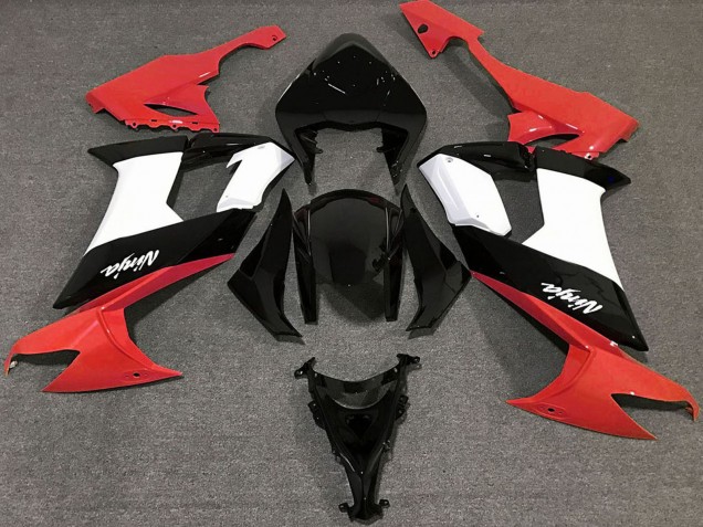 Online Rojo Brillante Negro Blanco Carenado Moto Kawasaki ZX10R 2008-2010