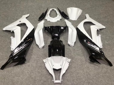 Online Blanco Negro Brillante Carenado Moto Kawasaki ZX10R 2011-2015