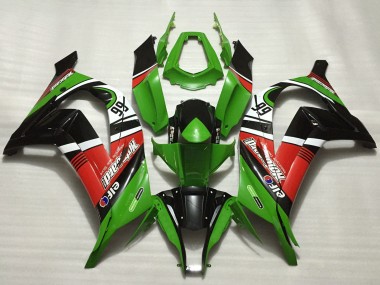 Online Verde Rojo Blanco Negro Elf Motocard 66 Carenado Moto Kawasaki ZX10R 2011-2015