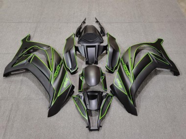 Online Negro Mate Verde Línea Carenado Moto Kawasaki ZX10R 2011-2015