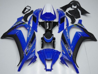 Online Blanco Azul Negro Brillante OEM Estilo Carenado Moto Kawasaki ZX10R 2011-2015