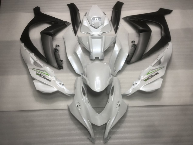 Online Blanco Perla Negro Verde Carenado Moto Kawasaki ZX10R 2016-2020