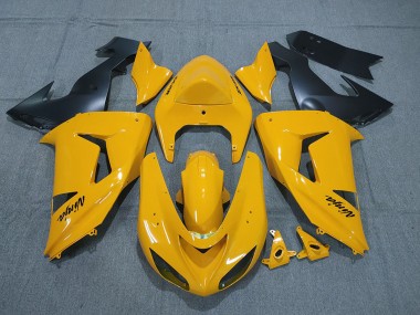 Online Amarillo Negro Ninja Carenado Moto Kawasaki ZX10R 2006-2007