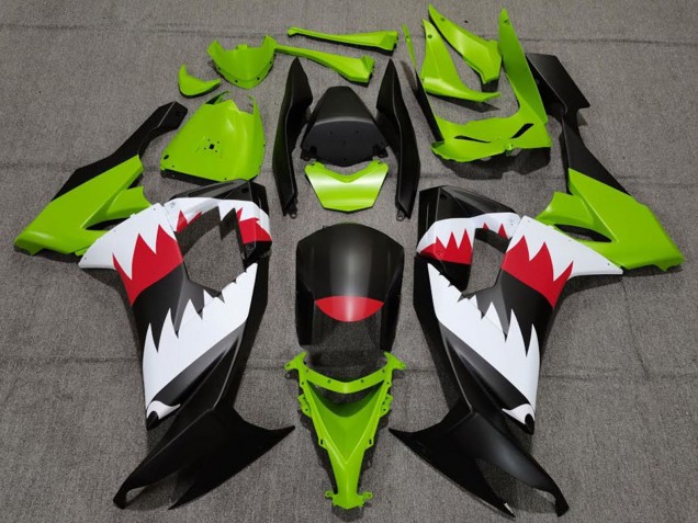 Online Verde Negro Mate Rojo Blanco Tiburón Carenado Moto Kawasaki ZX10R 2008-2010