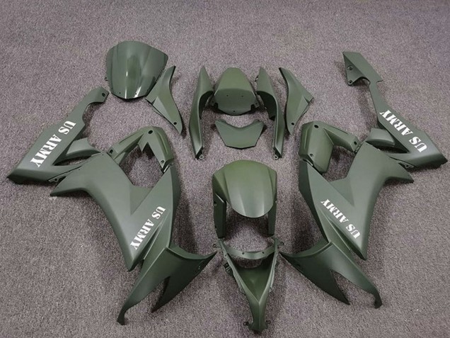 Online US Verde Militar Carenado Moto Kawasaki ZX10R 2008-2010
