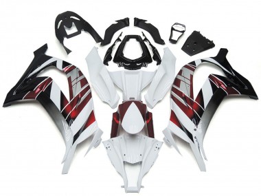 Online Blanco Rojo Negro Carenado Moto Kawasaki ZX10R 2016-2020