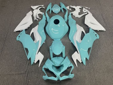 Online Blanco Aqua Azul Carenado Moto Kawasaki ZX6R 2019-2022