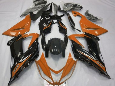 Online Naranja Negro Brillante Carenado Moto Kawasaki ZX6R 2013-2018