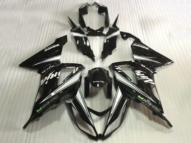 Online Negro Brillante Blanco Carenado Moto Kawasaki ZX6R 2013-2018