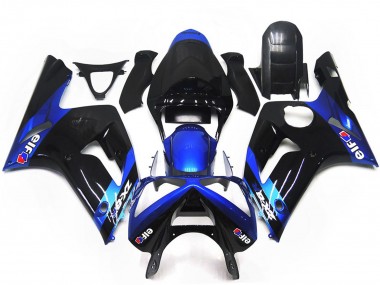 Online Azul Negro Brillante Elf Carenado Moto Kawasaki ZX6R 2003-2004