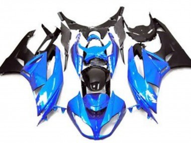 Online Azul Negro Brillante Negro Mate Carenados Moto Kawasaki ZX6R 2009-2012