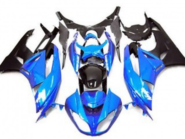 Online Azul Negro Brillante Negro Mate Carenados Moto Kawasaki ZX6R 2009-2012