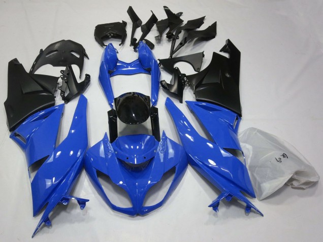 Online Azul Negro Brillante Negro Mate Carenado Moto Kawasaki ZX6R 2009-2012