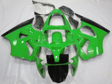 Online Verde Negro Brillante Carenado Moto Kawasaki ZX6R 2000-2002