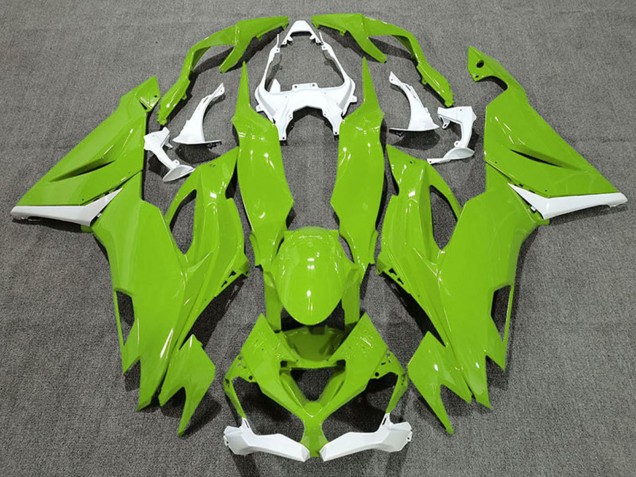 Online Blanco Verde Carenado Moto Kawasaki ZX6R 2019-2022