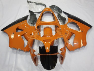 Online Naranja Negro Brillante Carenado Moto Kawasaki ZX6R 2000-2002