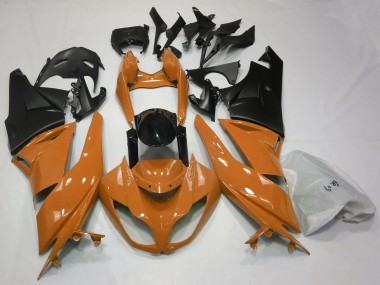 Online Naranja Negro Brillante Negro Mate Carenado Moto Kawasaki ZX6R 2009-2012