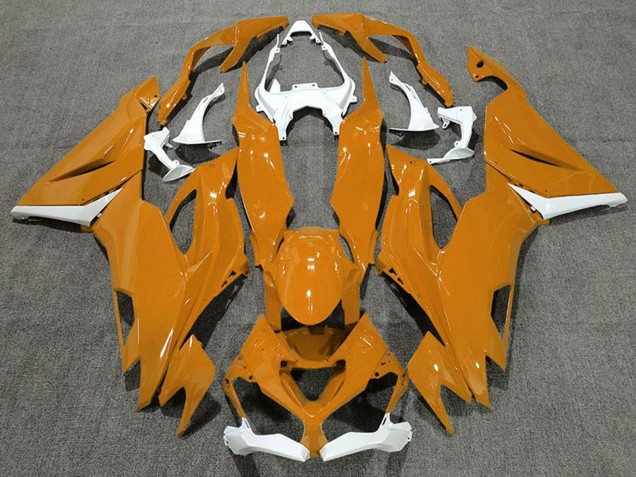 Online Blanco Naranja Carenado Moto Kawasaki ZX6R 2019-2022