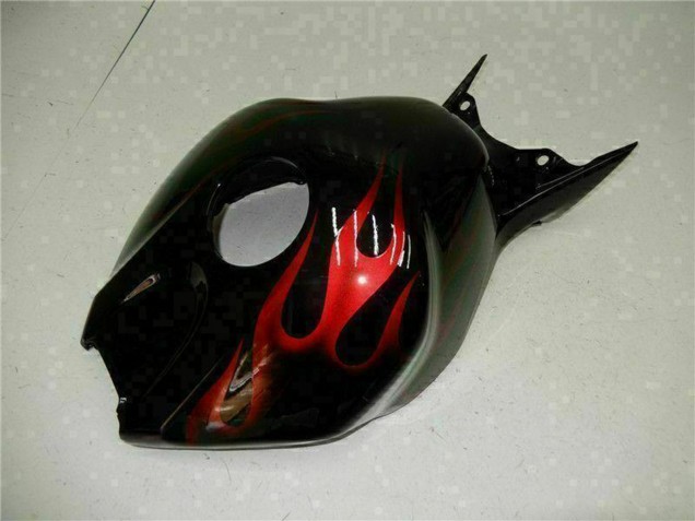 Online Negro Brillante Rojo Llama Carenado Moto Honda CBR1000RR 2004-2005