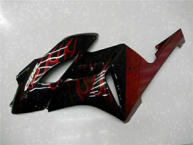 Online Negro Brillante Rojo Llama Carenado Moto Honda CBR1000RR 2004-2005