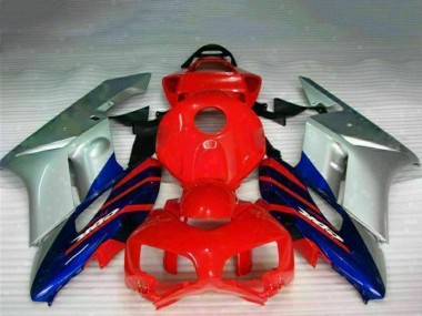 Online Plata Rojo Azul Negro Raya Carenado Moto Honda CBR1000RR 2004-2005