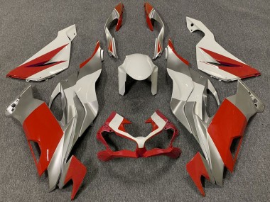 Online Blanco Plata Rojo Carenado Moto Kawasaki ZX6R 2019-2022