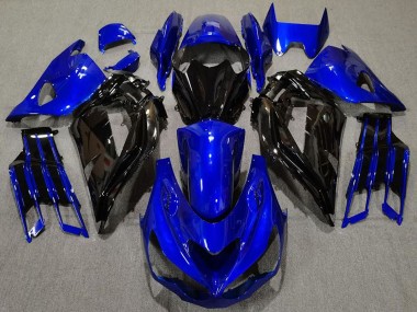 Online Carenado Moto Kawasaki ZX14R ZZR1400 2012-2024 - Azul Negro Brillante