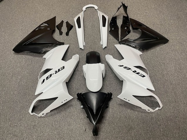 Online Blanco Negro Mate Carenado Moto Kawasaki Ninja ER6F 2009-2011