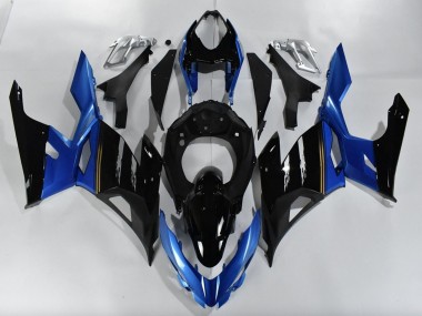 Online Azul Negro Brillante Carenado Moto Kawasaki Ninja 400 2018-2024