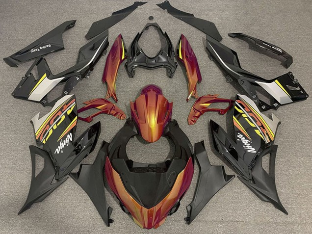 Online Naranja Negro Brillante Negro Mate OEM Estilo Carenado Moto Kawasaki Ninja 400 2018-2024