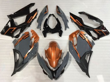 Online Naranja Nardo Gris Negro Brillante Carenado Moto Kawasaki Ninja 400 2018-2024