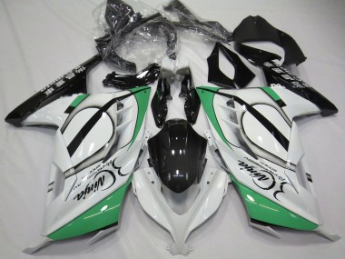 Online Blanco Brillante Verde Negro Carenado Moto Kawasaki Ninja 300 2013-2024