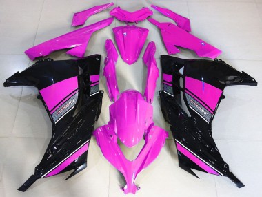 Online Hot Rosa Negro Carenado Moto Kawasaki Ninja 300 2013-2024