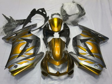 Online Plata Oro Llama Carenado Moto Kawasaki Ninja 250 2008-2012