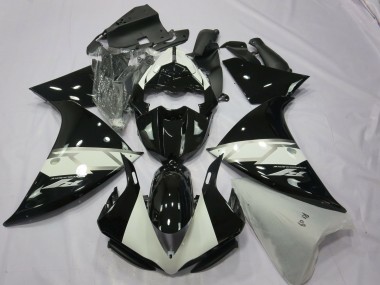 Online Negro Brillante Blanco Plata Carenado Moto Yamaha R1 2012-2014