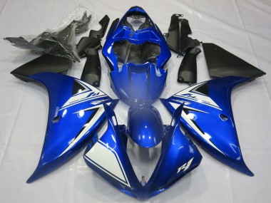 Online Azul Blanco Negro Mate Carenado Moto Yamaha R1 2012-2014