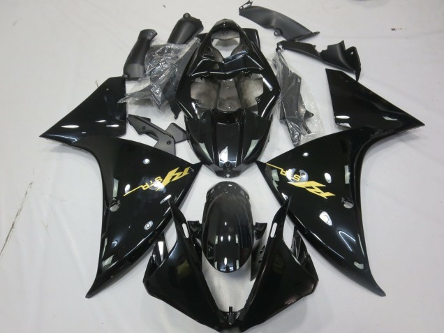 Online Negro Brillante Oro Calcomanía Carenado Moto Yamaha R1 2009-2011