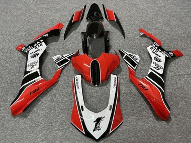 Online Blanco Rojo Negro Brillante Motul YSP Carenado Moto Yamaha R1 2015-2019