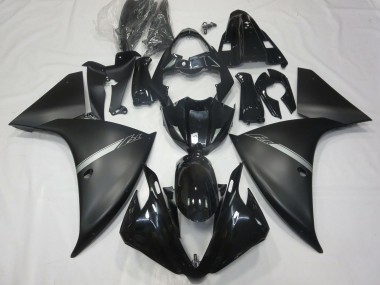 Online Negro Brillante Negro Mate Plata Carenado Moto Yamaha R1 2012-2014