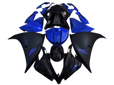 Online Negro Brillante Negro Mate Azul Carenado Moto Yamaha R1 2012-2014