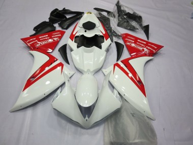 Online Blanco Rojo Carenado Moto Yamaha R1 2012-2014